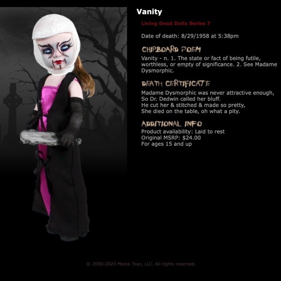 ORIGINAL Living Dead Dolls (Series Seven) - SEALED - Picture 14 of 14